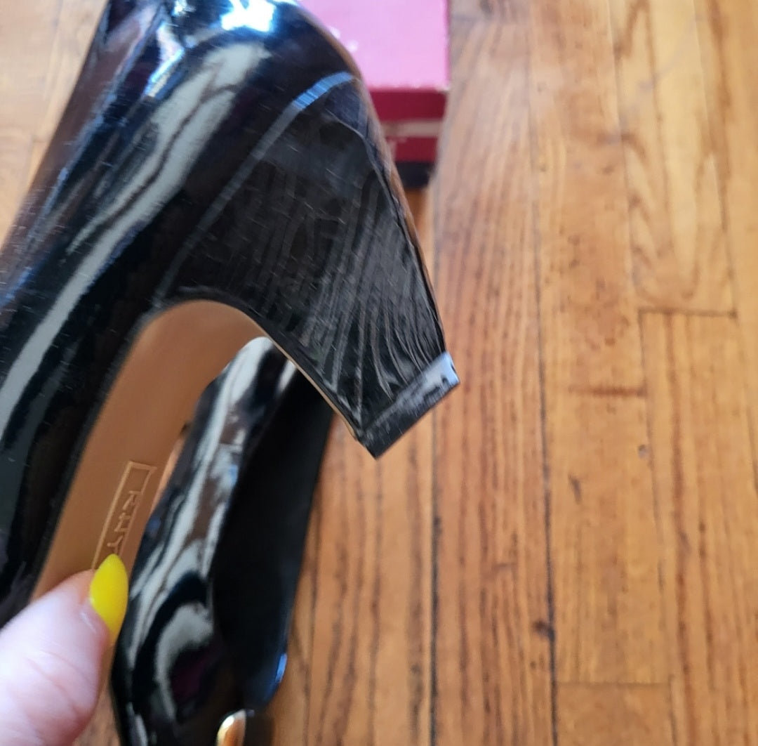 Rhythm Step Trina II Black Cone Heeled Pumps Size 8 1/2  Vintage Vibes 607   