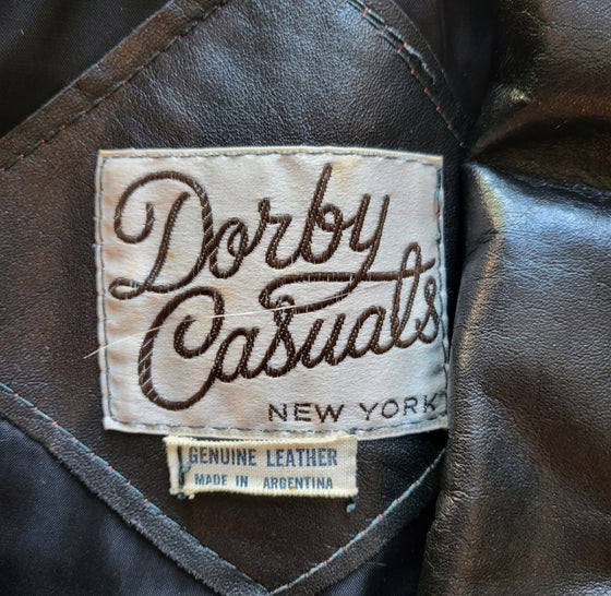 Dorby Casuals New York Genuine Leather Jacket Size 5/6  Vintage Vibes 607   