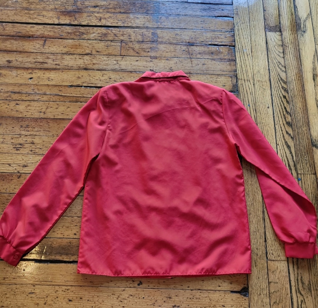 Joanna Polyester Button Down Size 8  Vintage Vibes 607   