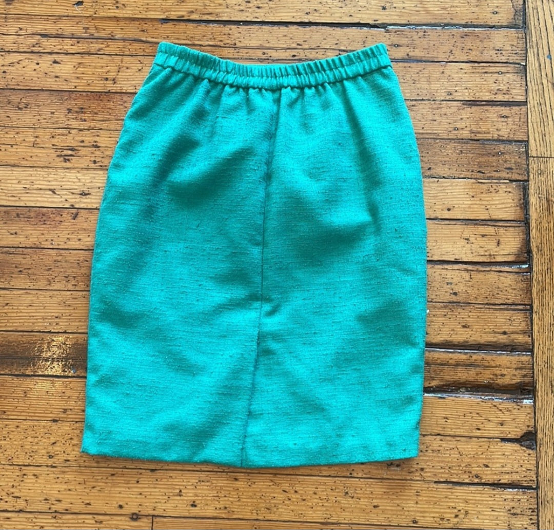 Claude Elastic Waist Midi Pencil Skirt Size 8  Vintage Vibes 607   