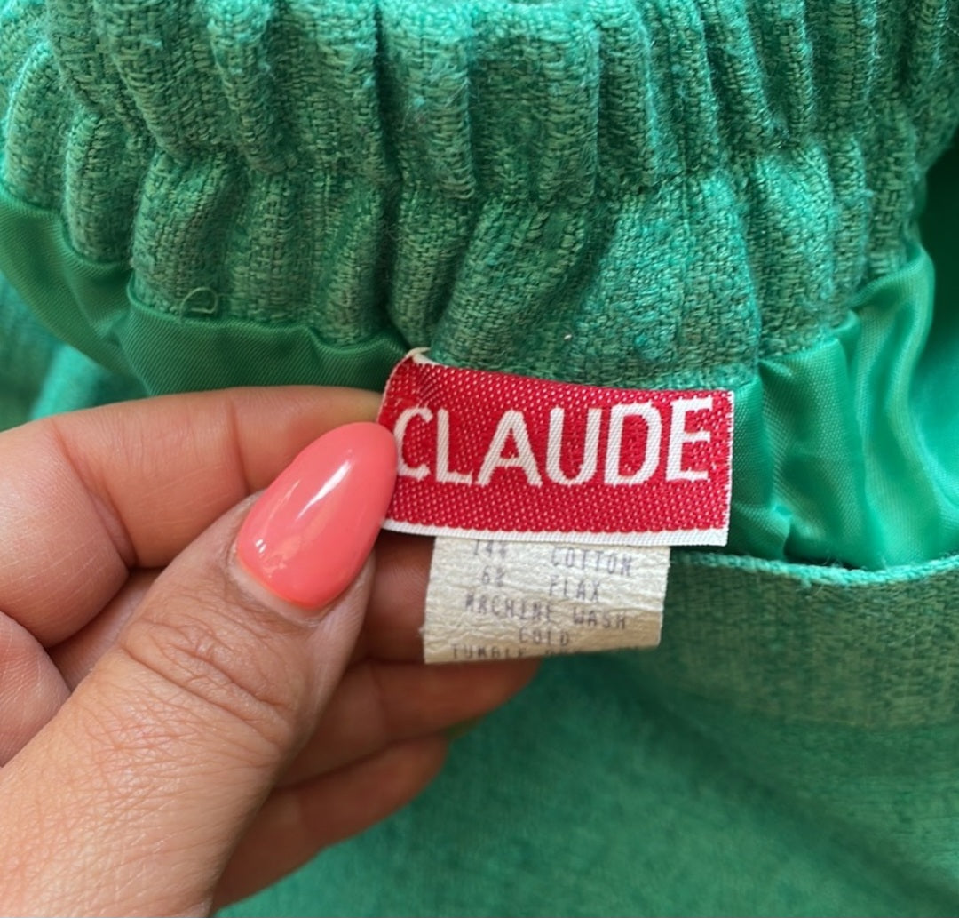 Claude Elastic Waist Midi Pencil Skirt Size 8  Vintage Vibes 607   