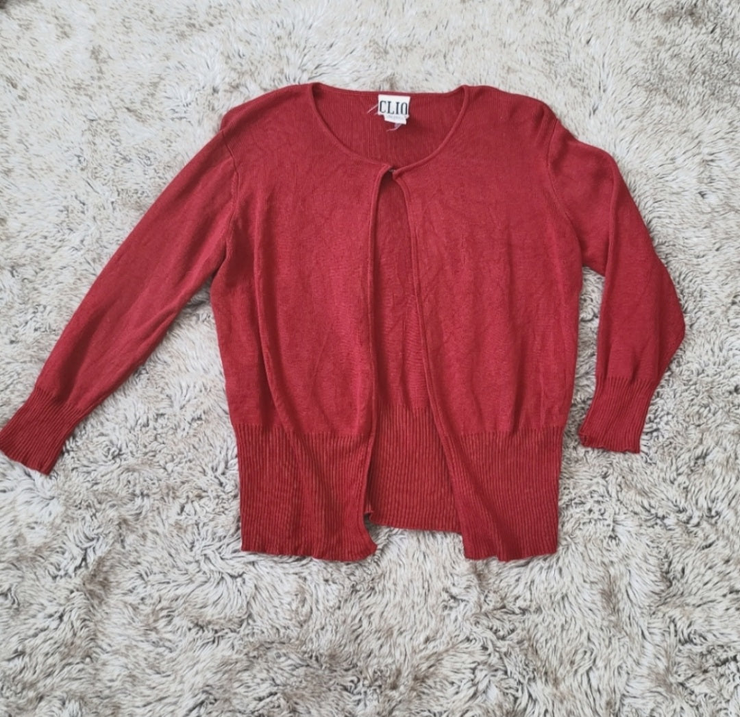 CLIO Silk Blend Cardigan Size Large  Vintage Vibes 607   
