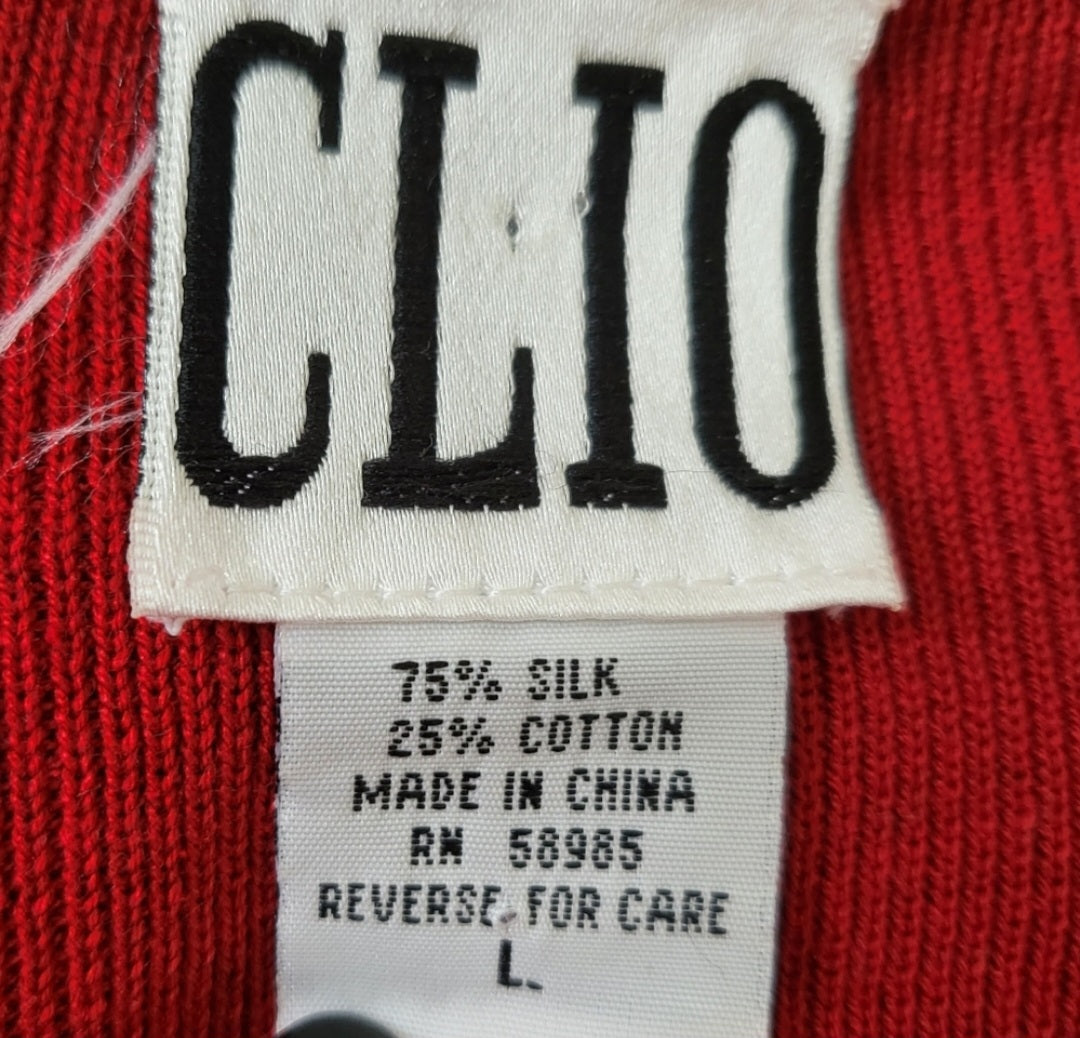 CLIO Silk Blend Cardigan Size Large