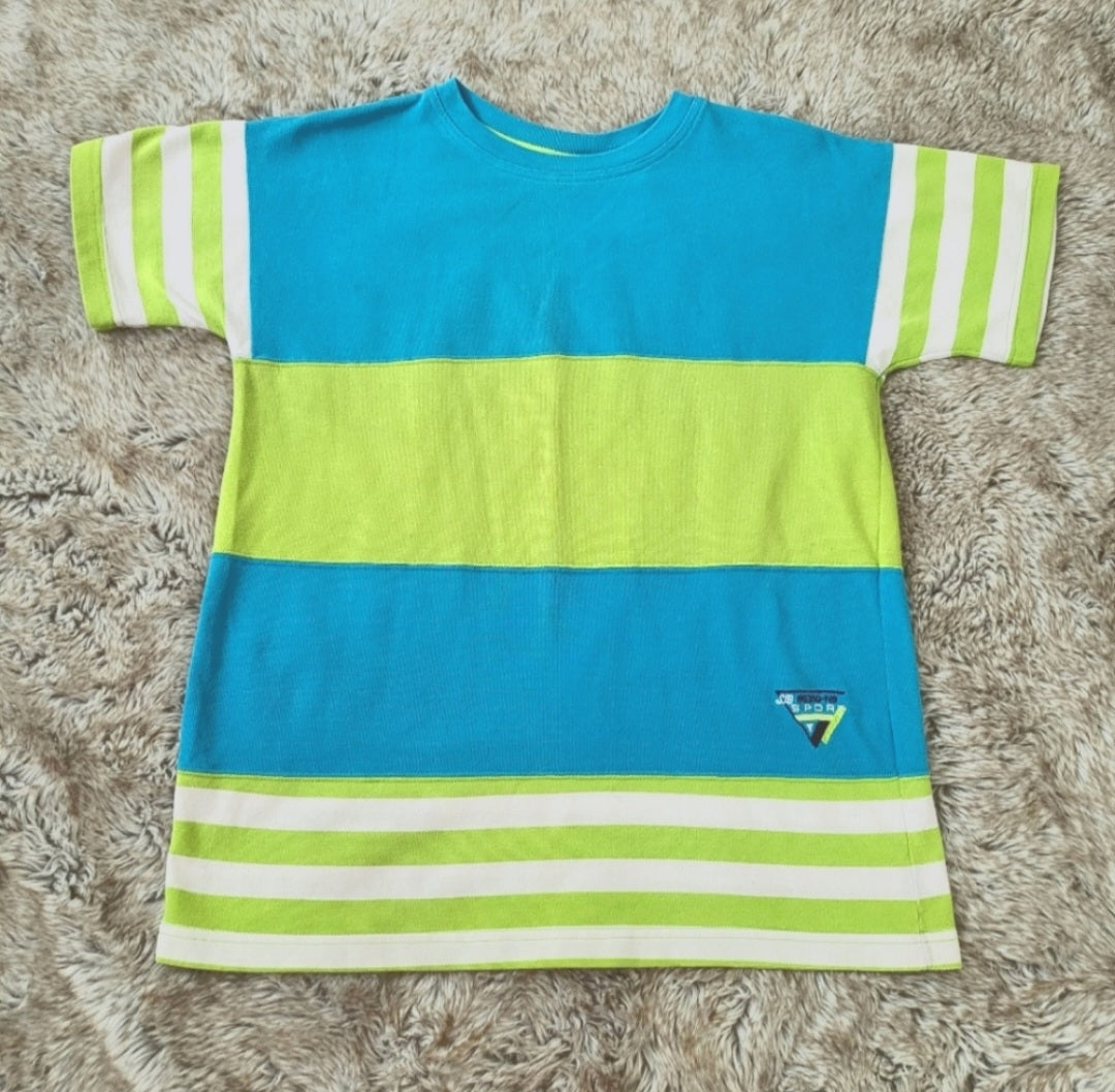 SJB Sport Striped Tee Size Small  Vintage Vibes 607   