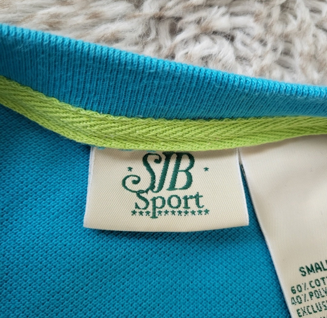 SJB Sport Striped Tee Size Small  Vintage Vibes 607   