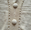 Maurada Faux Cardigan Sweater With Button and Pearl Details Size Medium