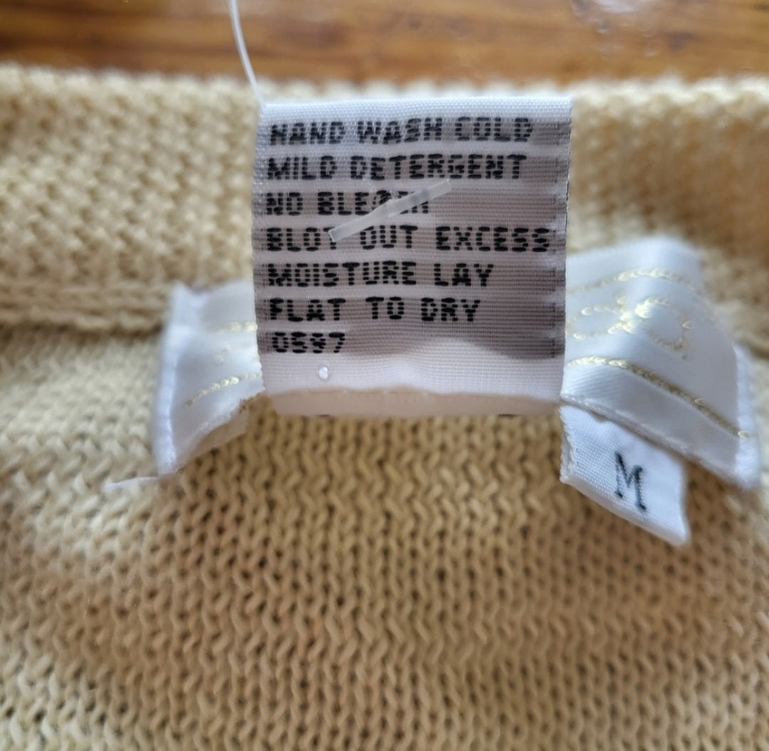 Maurada Faux Cardigan Sweater With Button and Pearl Details Size Medium  Vintage Vibes 607   