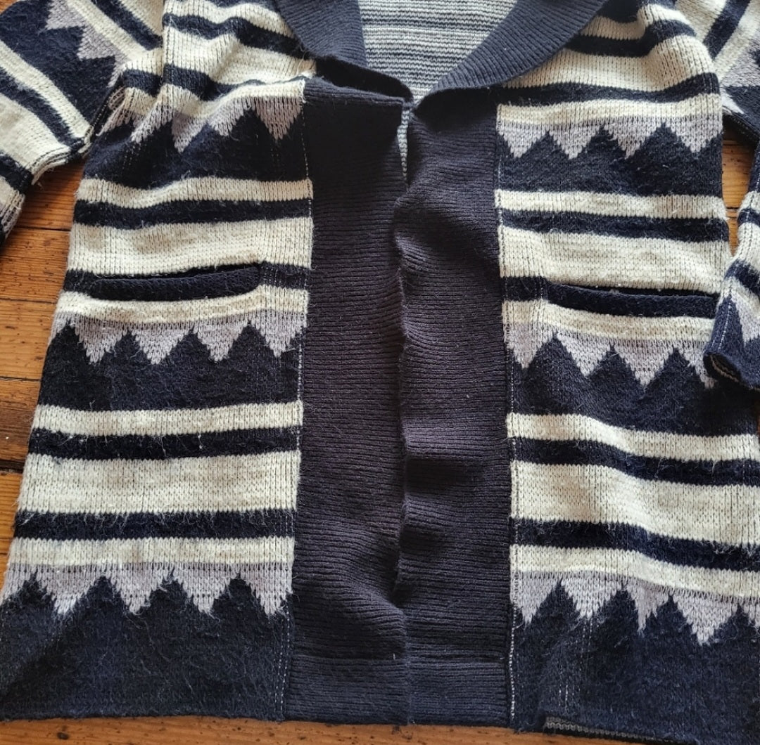 Vintage Knit Striped Cardigan Sweater  Vintage Vibes 607   