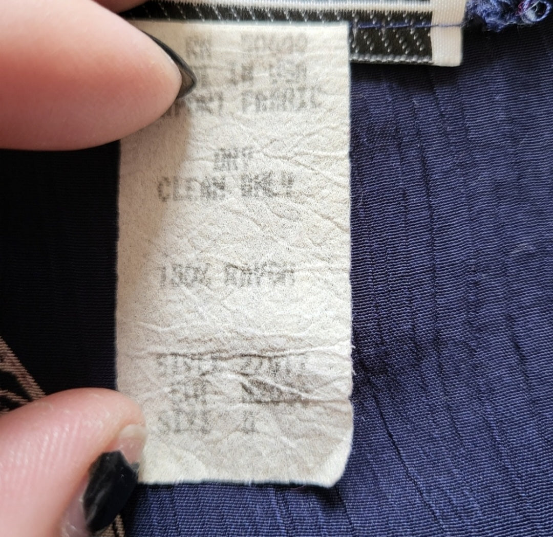 HMS by Jonathan Martin Contrast Trim Belted Kimono Size 8  Vintage Vibes 607   