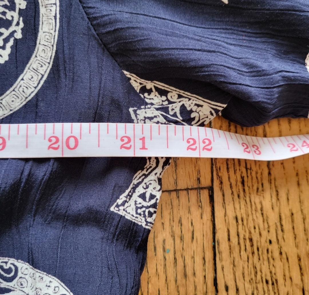 HMS by Jonathan Martin Contrast Trim Belted Kimono Size 8  Vintage Vibes 607   