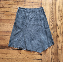  i.e. Leather Asymmetrical Skirt Blue Size 10
