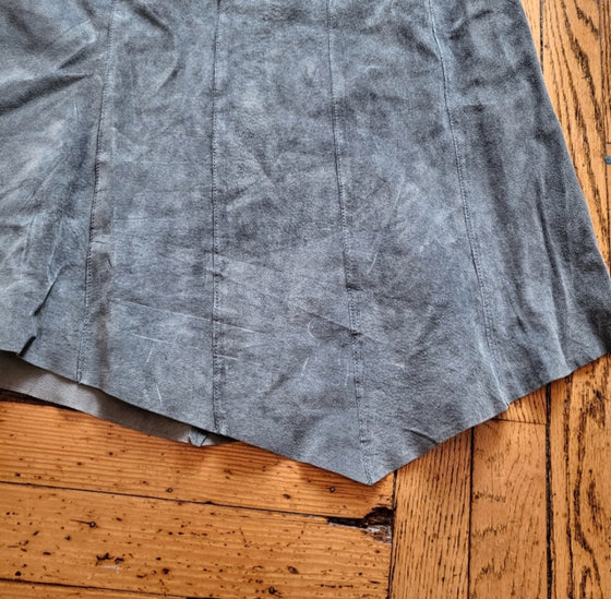 i.e. Leather Asymmetrical Skirt Blue Size 10