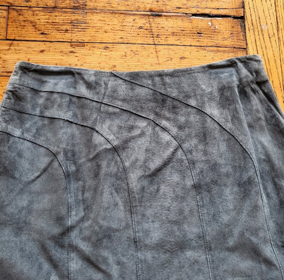 i.e. Leather Asymmetrical Skirt Blue Size 10