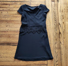 S.L. Fashions Black Heart Trim Beaded Cocktail Dress Size 10  Vintage Vibes 607   
