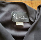 S.L. Fashions Black Heart Trim Beaded Cocktail Dress Size 10  Vintage Vibes 607   
