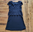 S.L. Fashions Black Heart Trim Beaded Cocktail Dress Size 10  Vintage Vibes 607   