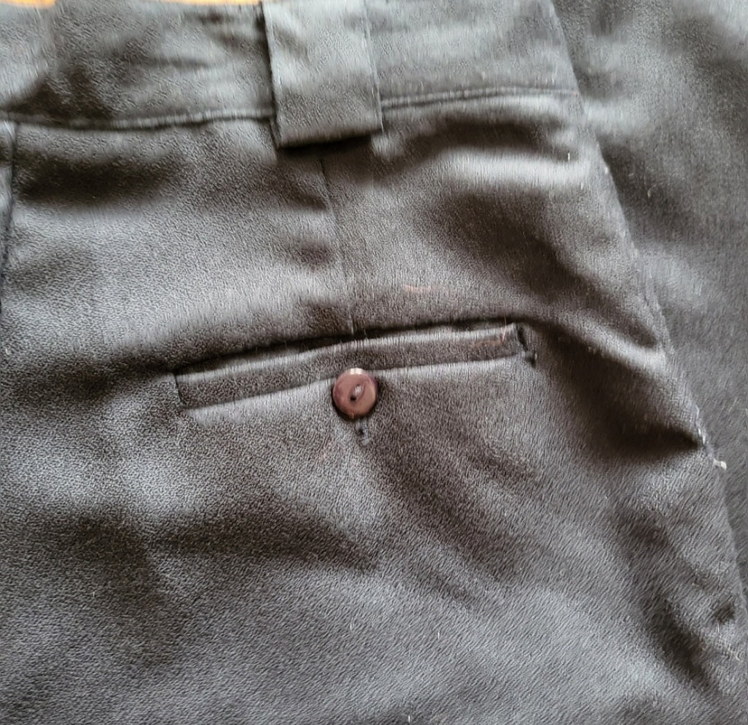 Giorgio Sant Angelo 100% Pure Wool Navy Pleated Dress Pants Size 10