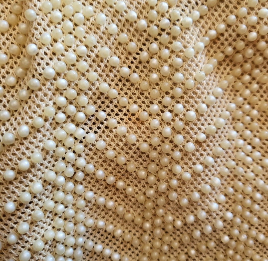 Vintage Beaded Pearl Clasp Closure Handbag  Vintage Vibes 607   