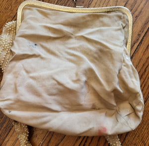 Vintage Beaded Pearl Clasp Closure Handbag