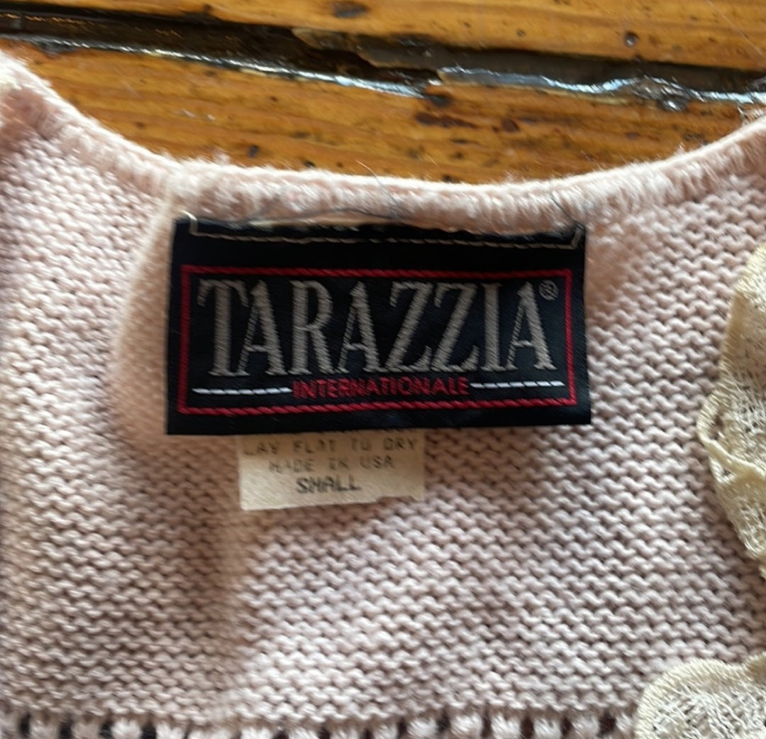 Tarazzia Knit Button Up Vest Pastel Size Small  Vintage Vibes 607   
