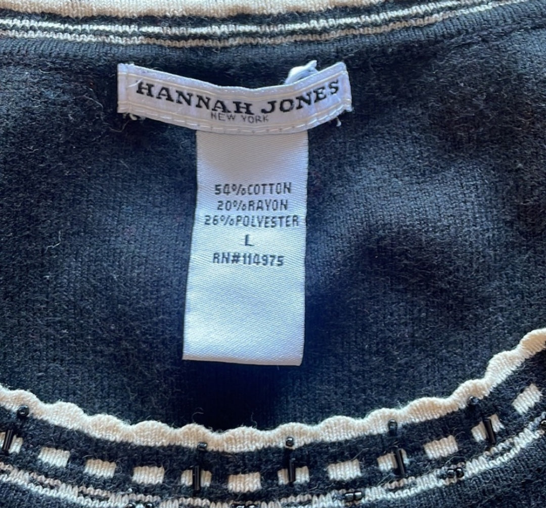 Hannah Jones Beaded Sleeveless Top Size Large
