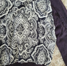 TanJay Paisley Print Bodice Sweater Size Small  Tan-Jay   