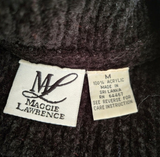 Maggie Lawrence Knit Turtleneck Gray Size Medium