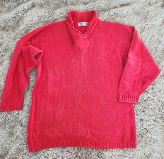 Crystal-Kobe Vintage V-Neck Knit Sweater