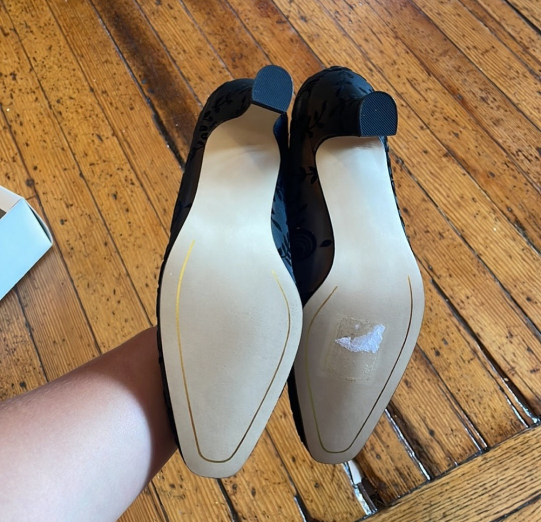Scruples Floral Heels Bronze Size 8  Scruples   