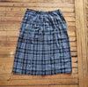 Leslie Fay Separates Plaid Midi Skirt Size 16