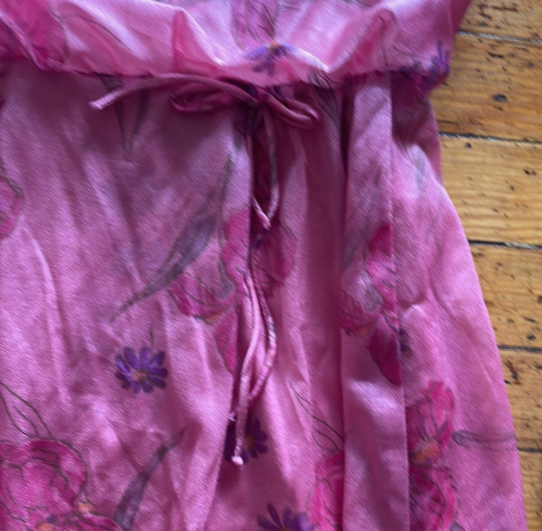 Spaghetti Strap Wrap Dress With Scarf