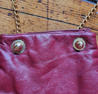 L.J. Simone New York Vintage Genuine Leather Red Crossbody Gold Chain Strap Bag  Vintage Vibes 607   