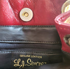 L.J. Simone New York Vintage Genuine Leather Red Crossbody Gold Chain Strap Bag  Vintage Vibes 607   