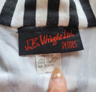 J.B. Wright Ltd. Petites Vintage Vertical Stripe Quarter Zip Midi Dress Size 7/8  Vintage Vibes 607   
