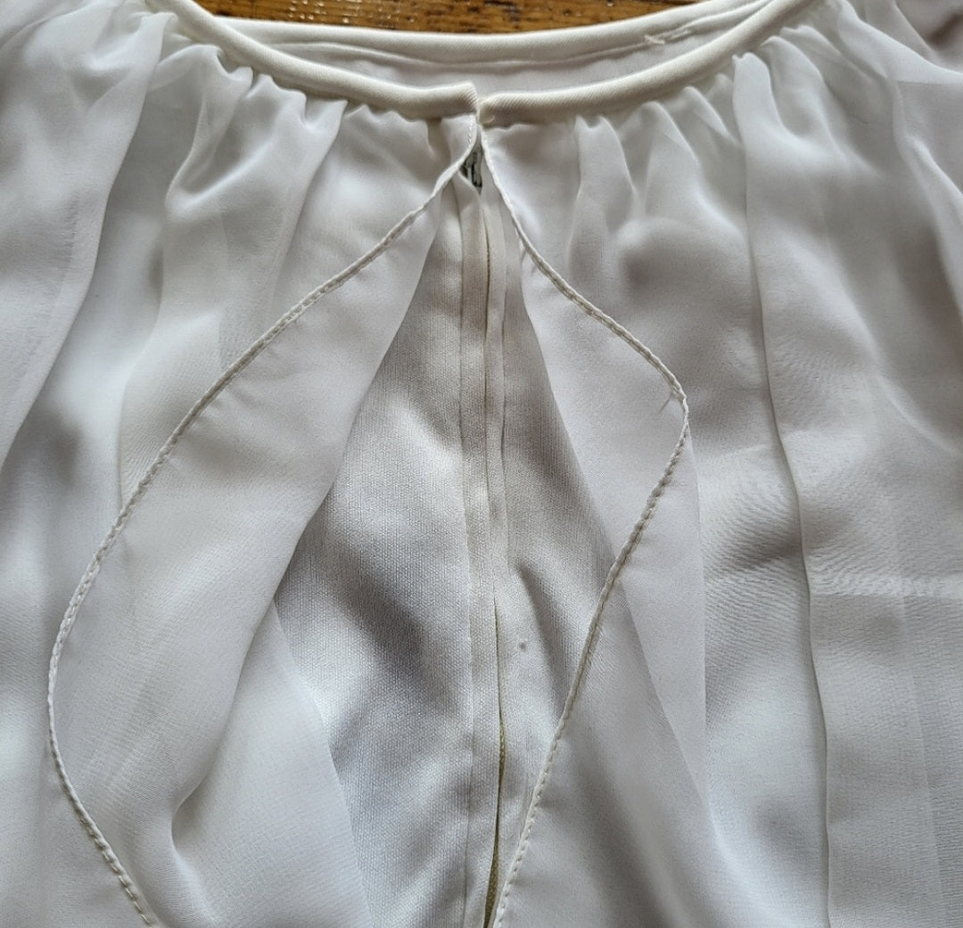 Montgomery Ward Flounce Sleeve Dress Size 14  Vintage Vibes 607   