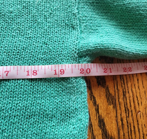 Crystal-Kobe Vintage V-Neck Knit Sweater Green