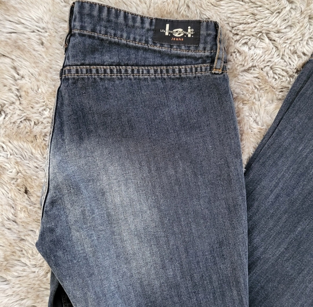 lei Vintage Y2K Dark Wash Denim Low Rise Bell Bottom Jeans Size 7