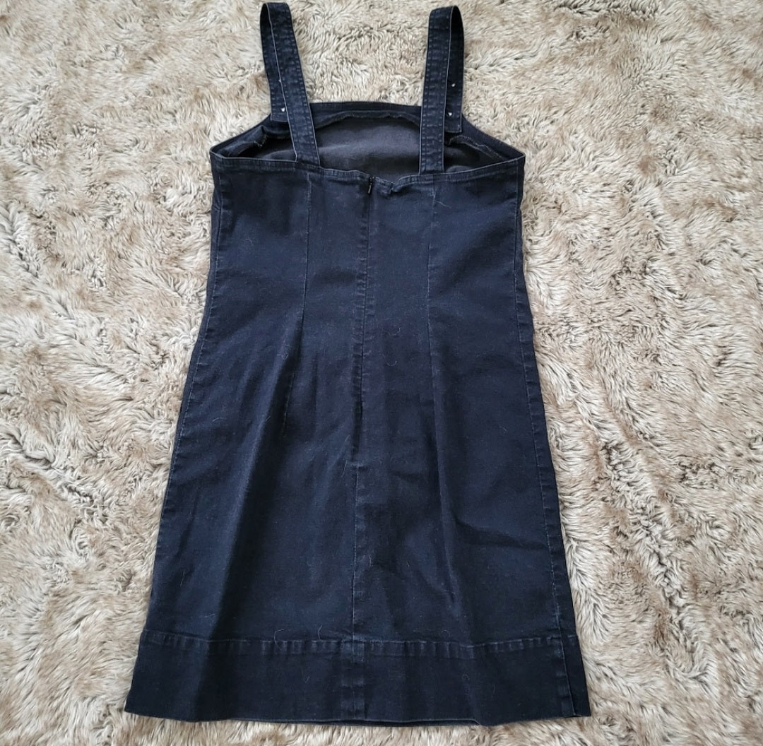 CK Jeans Vintage Calvin Klein Y2K Dark Wash Denim Overall Dress Indigo Size 7  Vintage Vibes Boutique   