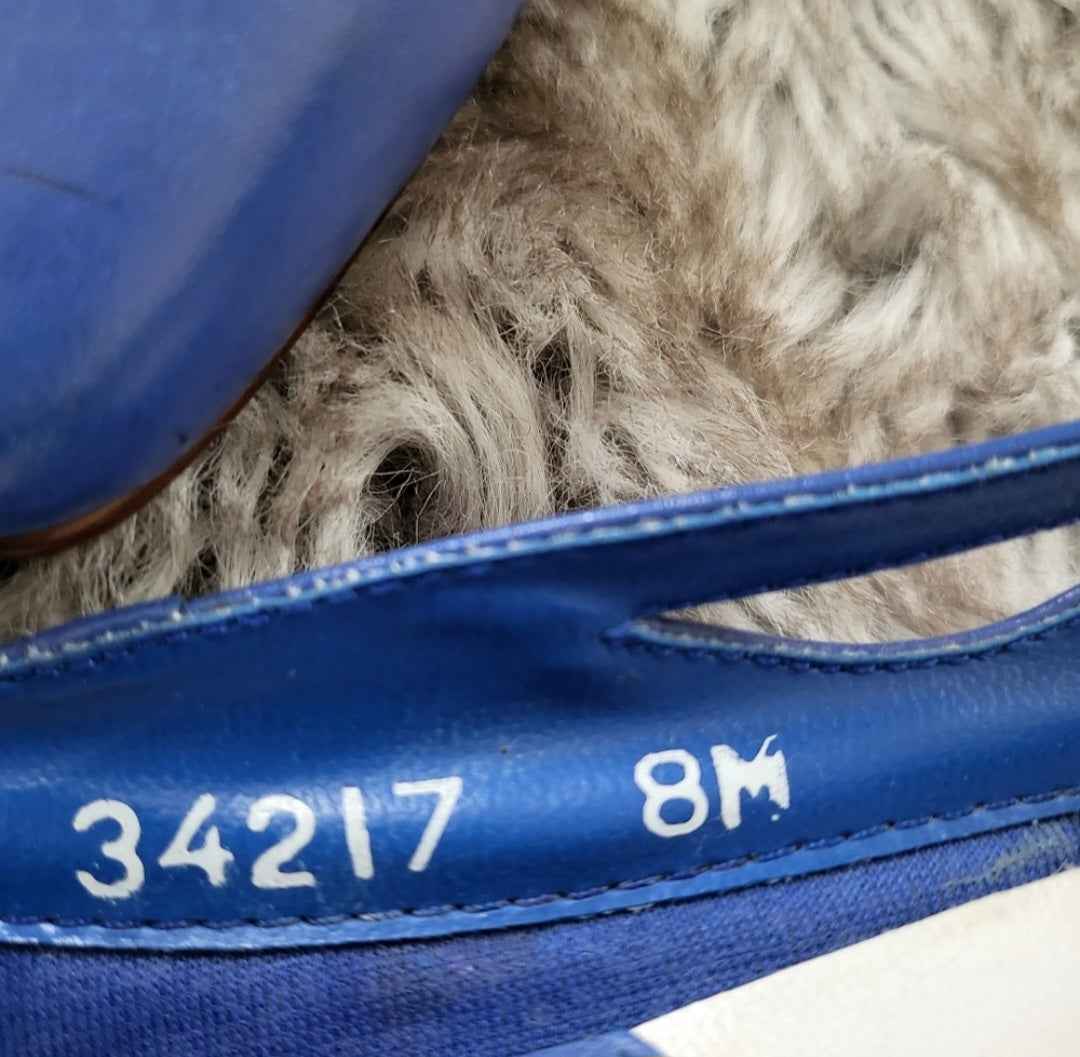 Fashion 10 By Endicott Johnson Vintage Leather Blue Pumps Size 8  Vintage Vibes Boutique   