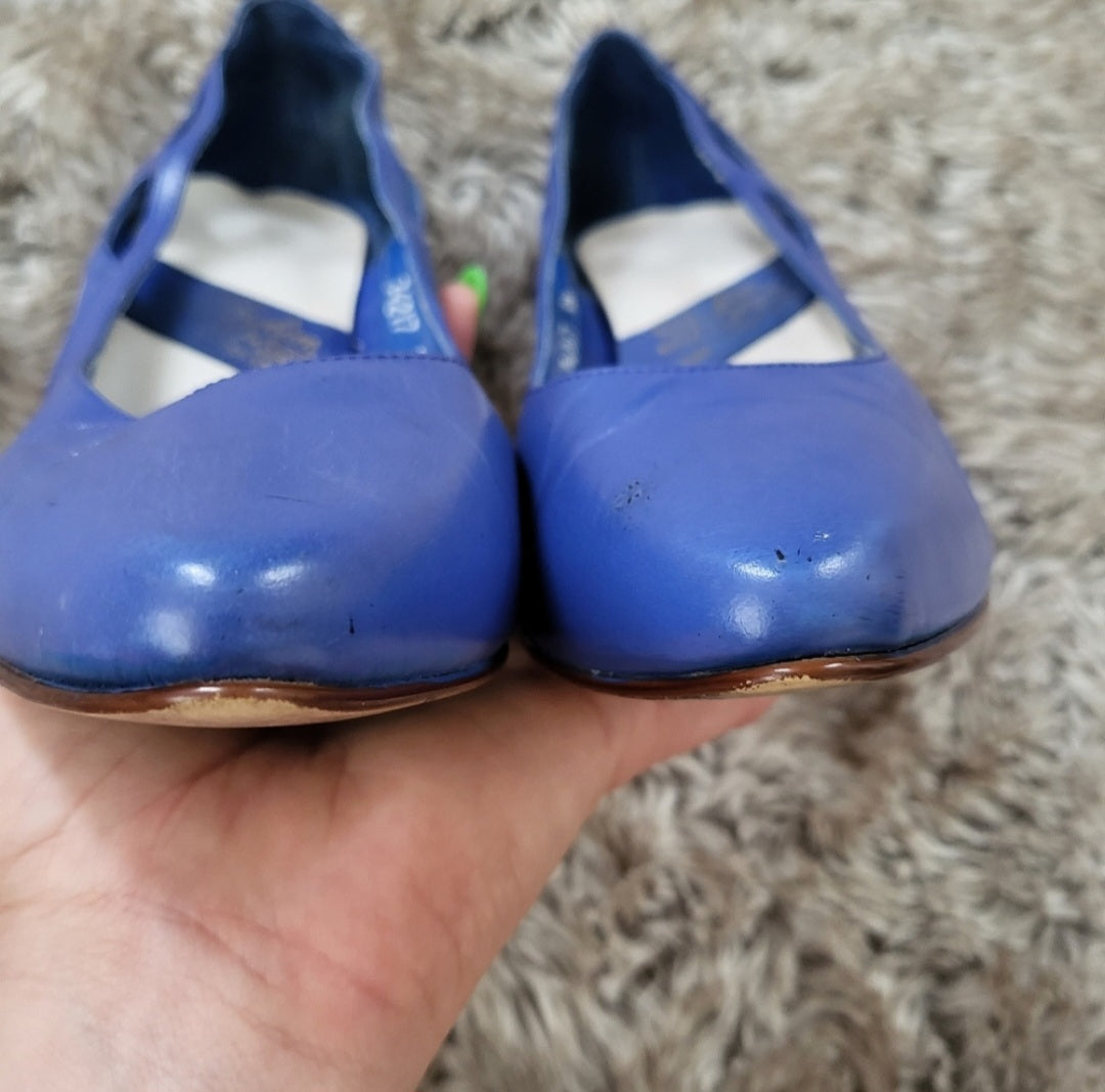 Fashion 10 By Endicott Johnson Vintage Leather Blue Pumps Size 8  Vintage Vibes Boutique   