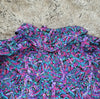 Laura Jean Vintage Polyester Colorful Patterned Collared Blouse Size 16