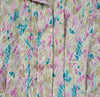 Liquid Silk Peters & Ashley Vintage Pink Blue Yellow Button Down Shirt Size 12