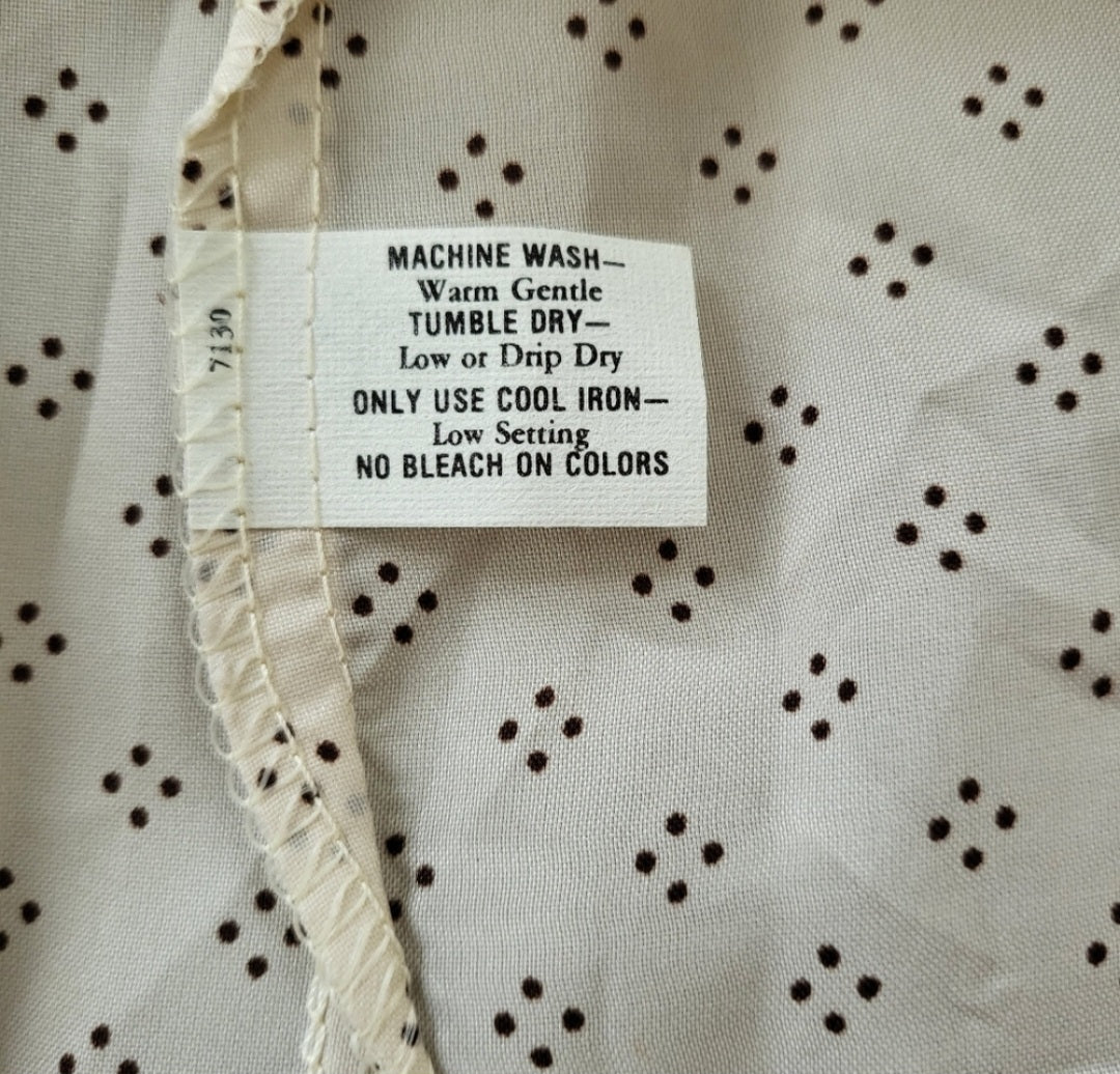 Rrrruss Russ Togs Vintage Diamond Print Button Down Collared Shirt Brown and Tan  Vintage Vibes Boutique   