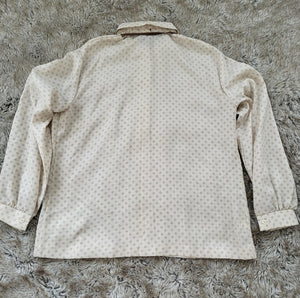 Rrrruss Russ Togs Vintage Diamond Print Button Down Collared Shirt Brown and Tan