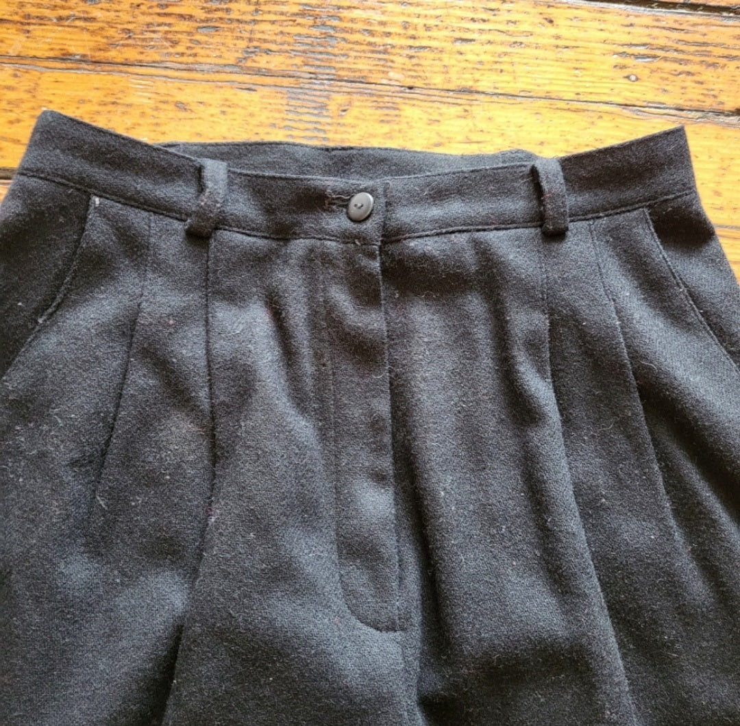 Requirements Vintage 100% Wool Pants Black Size 8  Vintage Vibes Boutique   