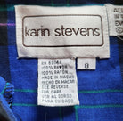 Karin Stevens Vintage Flannel Maxi Shirt Dress Blue Size 8  Vintage Vibes Boutique   