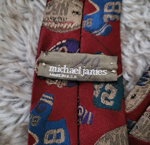 Michael James Vintage NFL Football Neck Tie NFC Division Made In USA