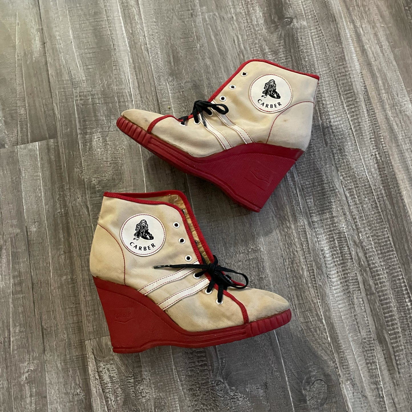 Carber Vintage Italian 1970’s Wedge Sneakers  Vintage Vibes 607   