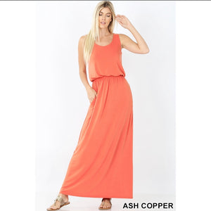 Ash Copper Maxi Dress