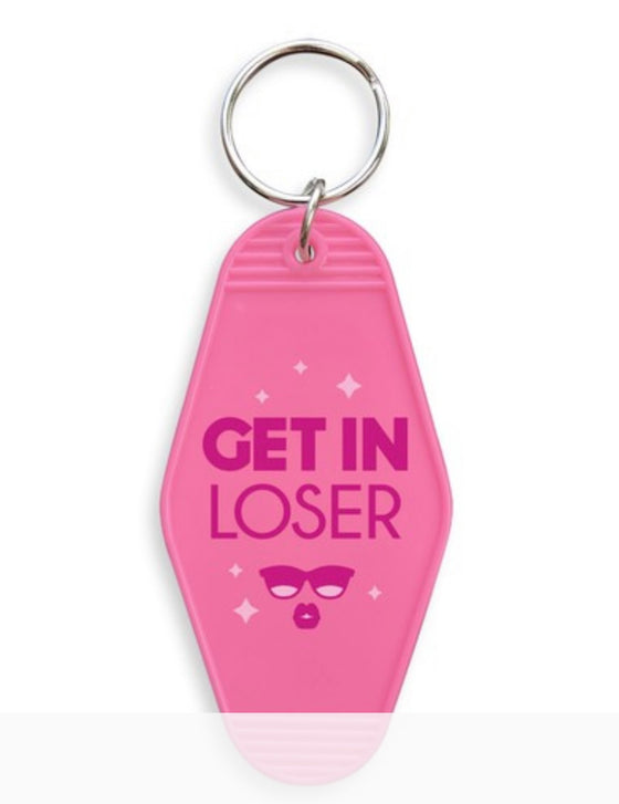 Get In Loser Motel Keychain
